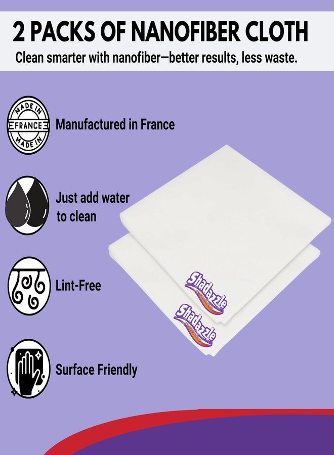 Shadazzle Nanofiber Cleaning Cloth - Microfiber Cleaning Cloth, Microfiber Cloth and Microfiber Towel - Cleans Streak-Free with Water - Microfiber Towels for Cars, Cleaning Clothes, Micro Fiber Cloth - Image 4